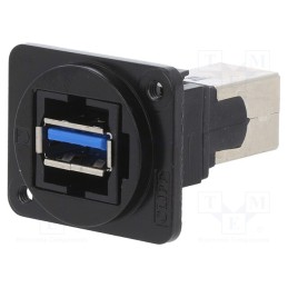 1 pcs x CLIFF - CP30210NM3B - Coupler, USB A socket,USB B socket, FT, USB 3.0, metal, 19x24mm