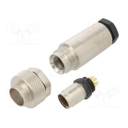 1 pcs x BINDER - 99 0425 10 08 - Connector: M9, plug, male, Plating: gold-plated, 125V, IP67, PIN: 8