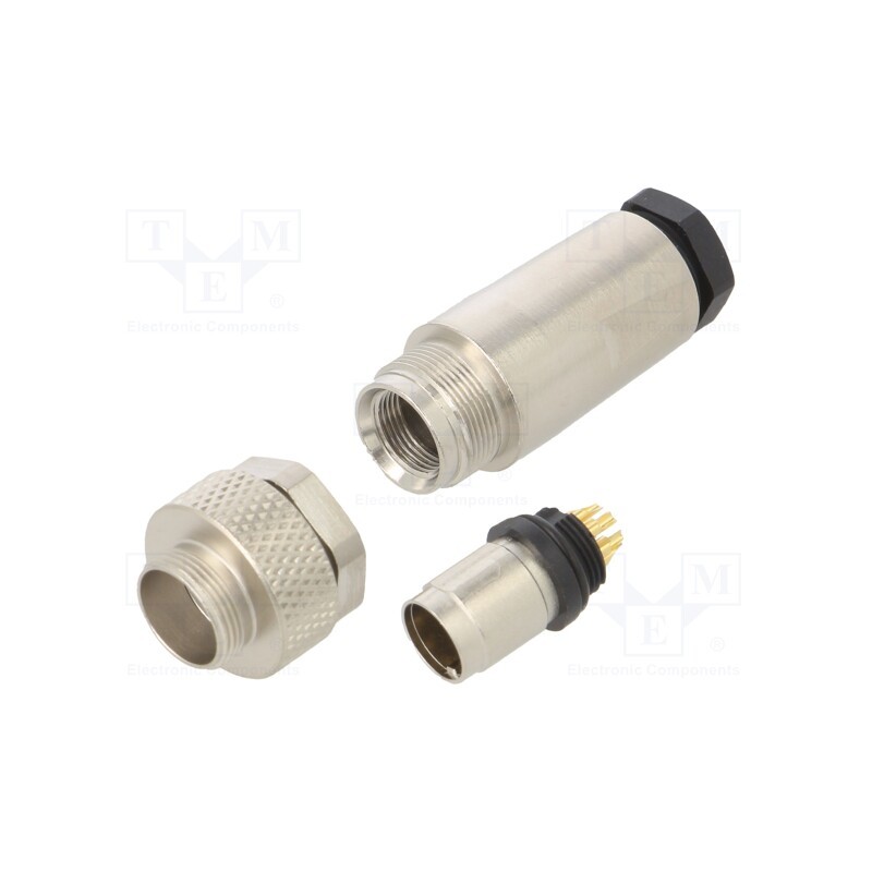 1 pcs x BINDER - 99 0425 10 08 - Connector: M9, plug, male, Plating: gold-plated, 125V, IP67, PIN: 8