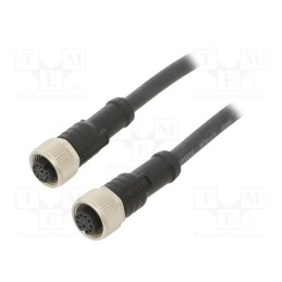1 pcs x AMPHENOL LTW - M12A08ML-12AML-SD001 - Cable: for sensors/automation, PIN: 8, M12-M12, 1m, plug, plug, 30V