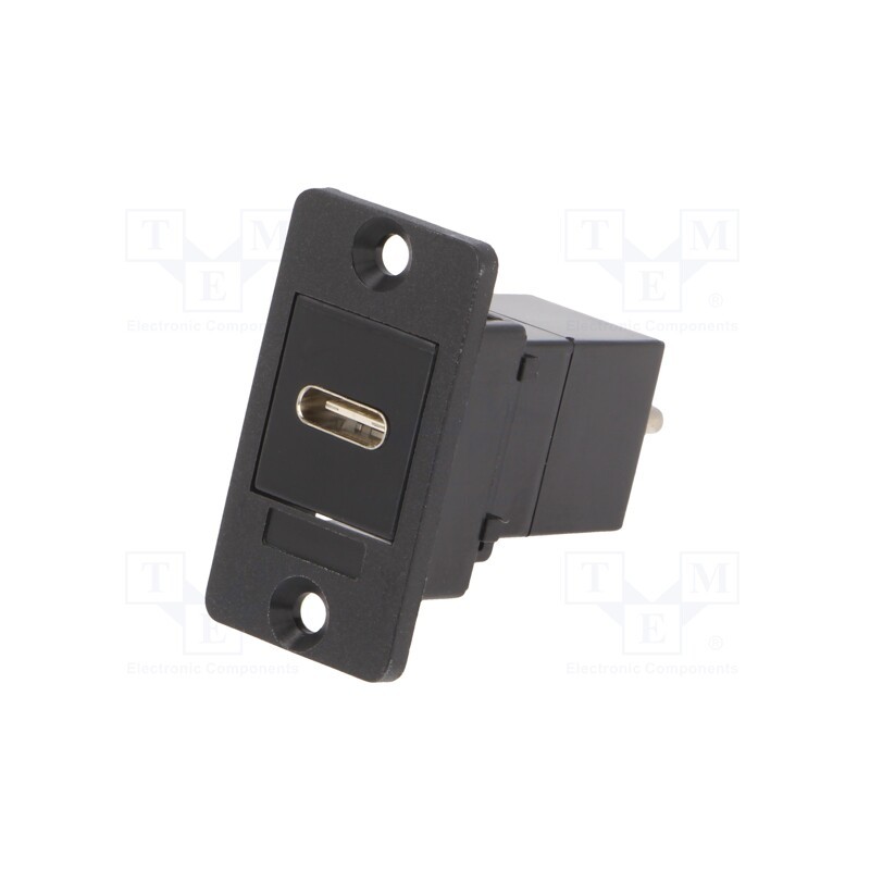 1 pcs x CLIFF - CP30611 - Coupler, USB C socket-front,USB C plug-back, SLIM, USB-C, 29mm