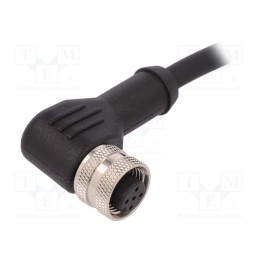 1 pcs x BULGIN - PXPTPU12RAF05ACL010PUR - Plug, M12, PIN: 5, female, A code-DeviceNet / CANopen, IP67, 60V, 4A