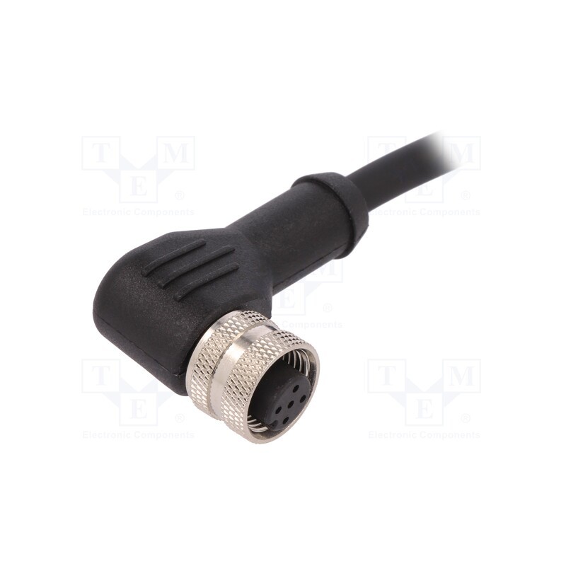 1 pcs x BULGIN - PXPTPU12RAF05ACL010PUR - Plug, M12, PIN: 5, female, A code-DeviceNet / CANopen, IP67, 60V, 4A