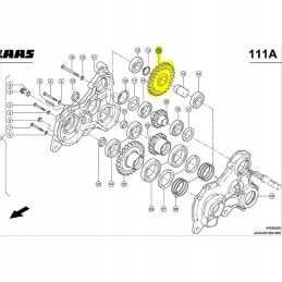 Gear wheel z27 claas jaguar 9844570