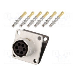 1 pcs x AMPHENOL - RT0W0106SNH-K - Connector: circular, RT360, socket, female, crimped, PIN: 6, 7.5A