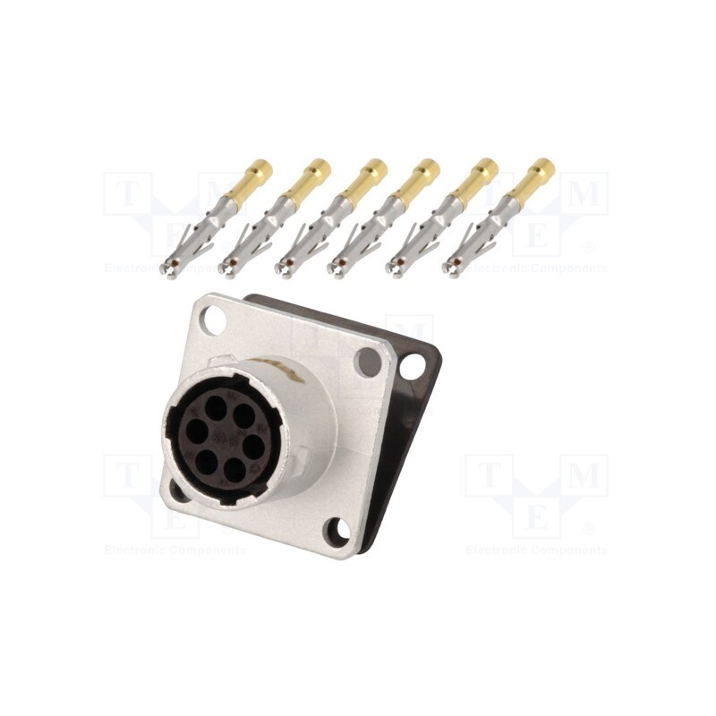 1 pcs x AMPHENOL - RT0W0106SNH-K - Connector: circular, RT360, socket, female, crimped, PIN: 6, 7.5A