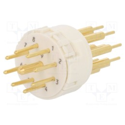 1 pcs x HARTING - 9151092603 - Connector: M23, contact insert, PIN: 9(1+8), male, THT, 200V