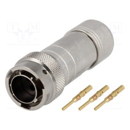 1 pcs x AMPHENOL - RT06123PNH-K - Connector: circular, RT360, plug, male, crimped, for cable, PIN: 3