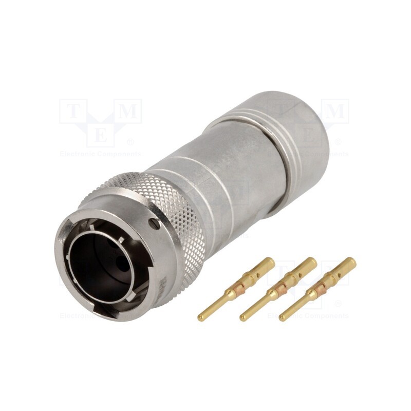 1 pcs x AMPHENOL - RT06123PNH-K - Connector: circular, RT360, plug, male, crimped, for cable, PIN: 3