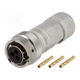 1 pcs x AMPHENOL - RT06123SNH-K - Connector: circular, RT360, plug, female, crimped, for cable, PIN: 3