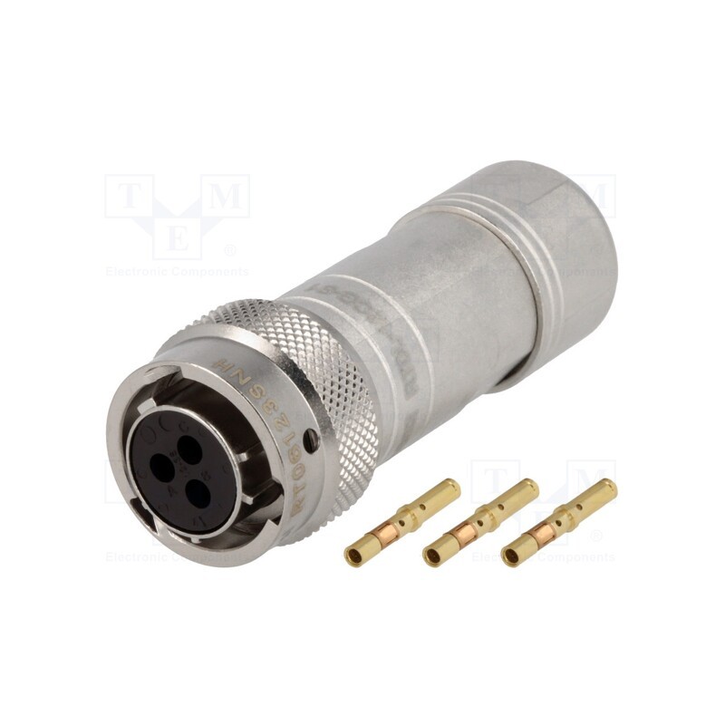 1 pcs x AMPHENOL - RT06123SNH-K - Connector: circular, RT360, plug, female, crimped, for cable, PIN: 3