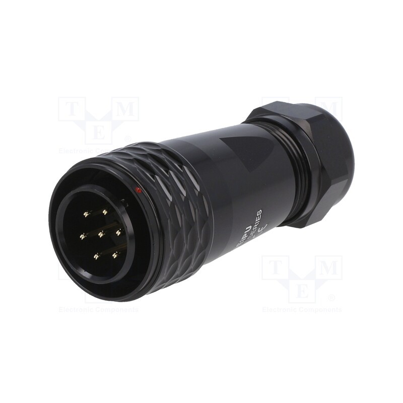 1 pcs x WEIPU - SA2010/P7IIB-1 - Plug, SA20, male, PIN: 7, IP67, 8÷12mm, 10A, soldering, for cable