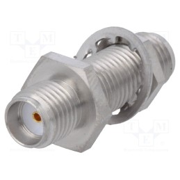 1 pcs x MOLEX - 732510361 - Coupler, SMA female,both sides, straight, 50Ω, PTFE, gold-plated