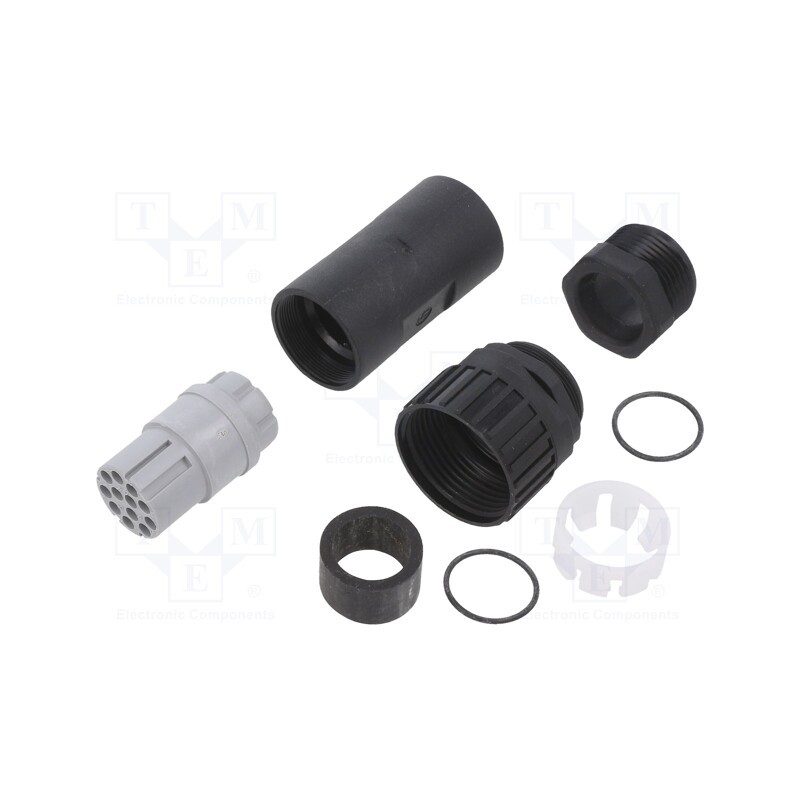 1 pcs x HIRSCHMANN - 933101100 N11R EF F - Connector: DIN 43651, plug, NR, female, PIN: 12, w/o contacts, 5A