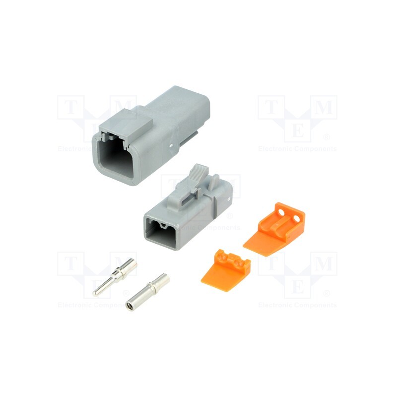 1 pcs x AMPHENOL - ATP2PS-CKIT - Connector: wire-wire, ATP, male + female, plug, for cable, PIN: 2