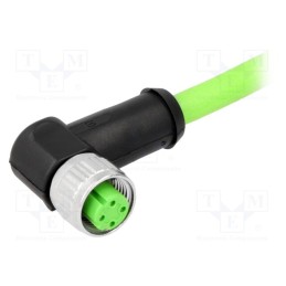 1 pcs x HARTING - 21349500477005 - Plug, M12, PIN: 4, female, D code-Ethernet, 0.5m, Type: with lead