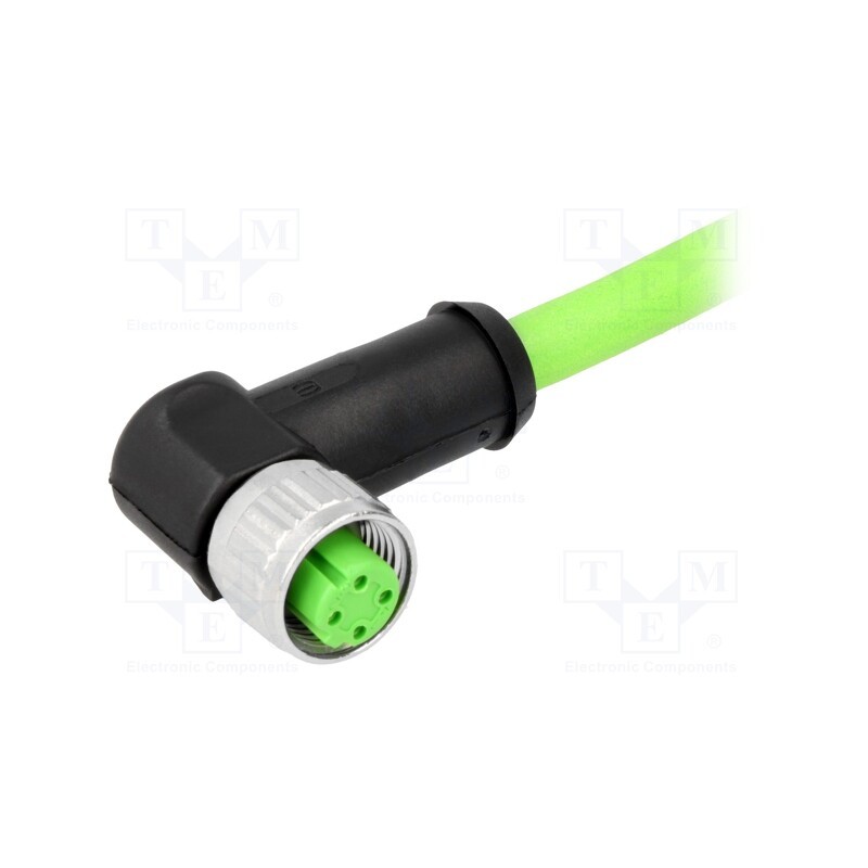 1 pcs x HARTING - 21349500477005 - Plug, M12, PIN: 4, female, D code-Ethernet, 0.5m, Type: with lead