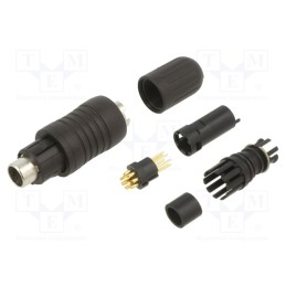 1 pcs x BINDER - 99 4925 00 07 - Connector: circular, 430, 125V, PIN: 7, plug, male, soldering, 1A