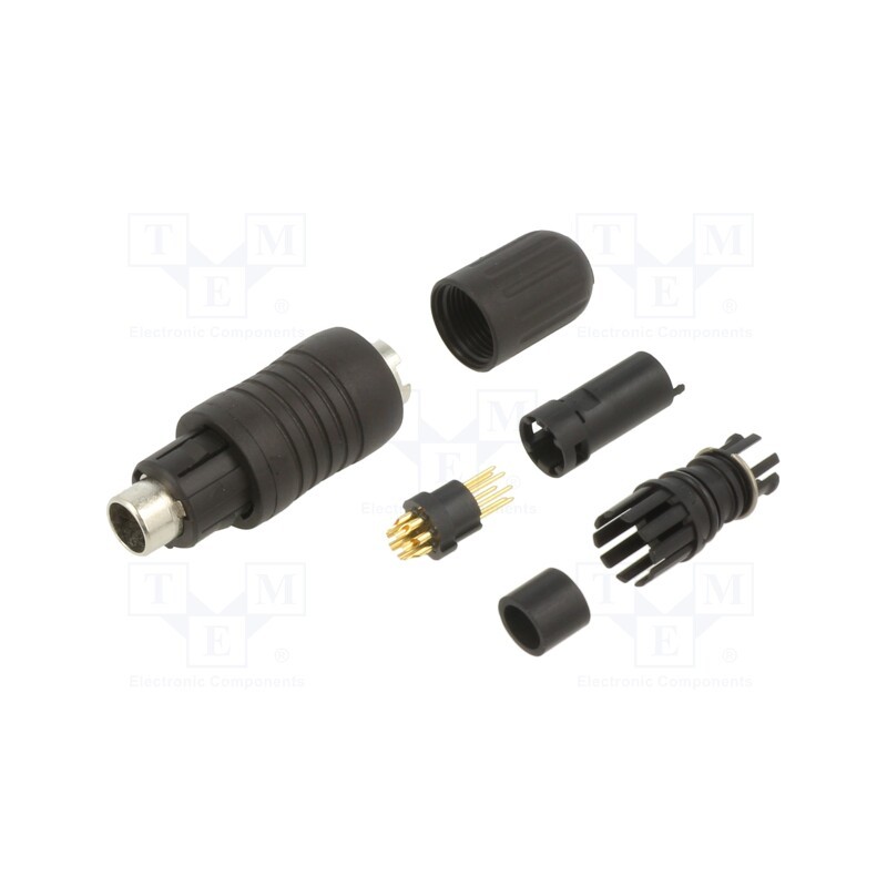 1 pcs x BINDER - 99 4925 00 07 - Connector: circular, 430, 125V, PIN: 7, plug, male, soldering, 1A