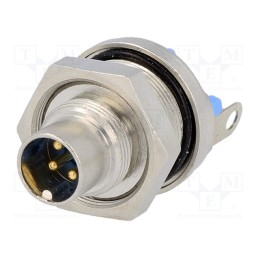 1 pcs x TE Connectivity - 8-1437719-4 - Connector: M9, socket, male, Plating: gold-plated, Urated: 60V, IP65