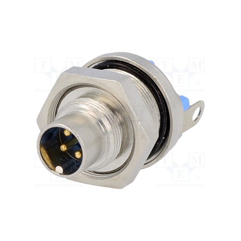 1 pcs x TE Connectivity - 8-1437719-4 - Connector: M9, socket, male, Plating: gold-plated, Urated: 60V, IP65