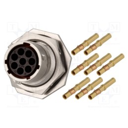 1 pcs x AMPHENOL - RT07128SNH-K - Connector: circular, RT360, socket,plug, female, crimped, PIN: 8