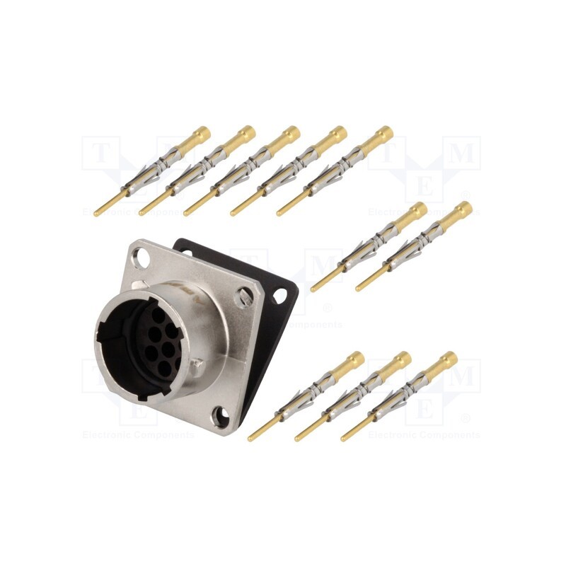 1 pcs x AMPHENOL - RT0W01210PNH-K - Connector: circular, RT360, socket, male, crimped, PIN: 10, 7.5A