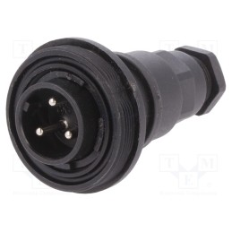 1 pcs x BULGIN - PX0732/P - Connector: circular, plug, male, PIN: 3, Standard Buccaneer®, IP68