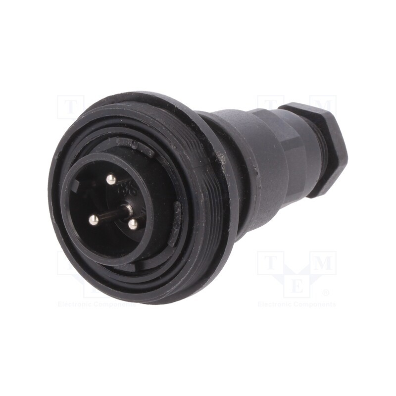 1 pcs x BULGIN - PX0732/P - Connector: circular, plug, male, PIN: 3, Standard Buccaneer®, IP68