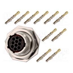 1 pcs x AMPHENOL - RT0W71210SNH-K - Connector: circular, RT360, socket,plug, female, crimped, PIN: 10