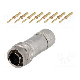 1 pcs x AMPHENOL - RT06128PNH-K - Connector: circular, RT360, plug, male, crimped, for cable, PIN: 8