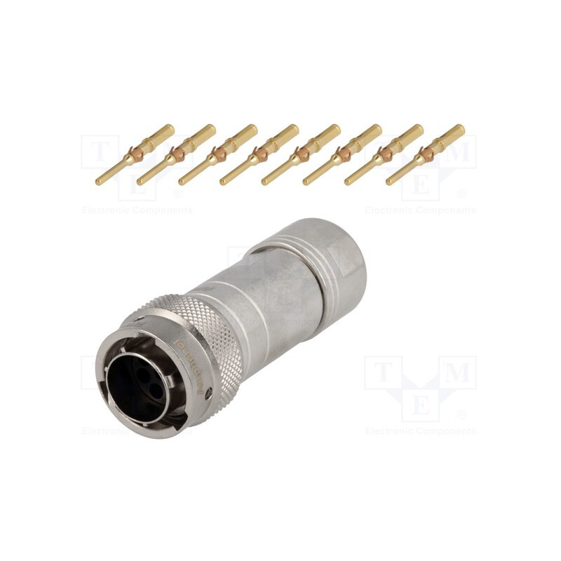 1 pcs x AMPHENOL - RT06128PNH-K - Connector: circular, RT360, plug, male, crimped, for cable, PIN: 8