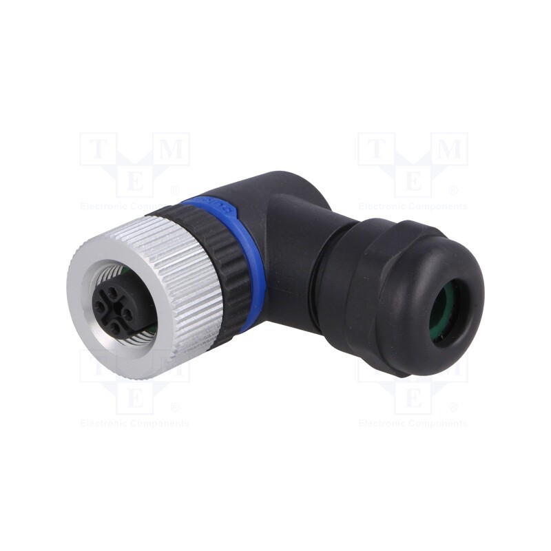 1 pcs x BULGIN - PXPPAM12RAF03ASTPG9 - Plug, M12, PIN: 3, female, A code-DeviceNet / CANopen, for cable