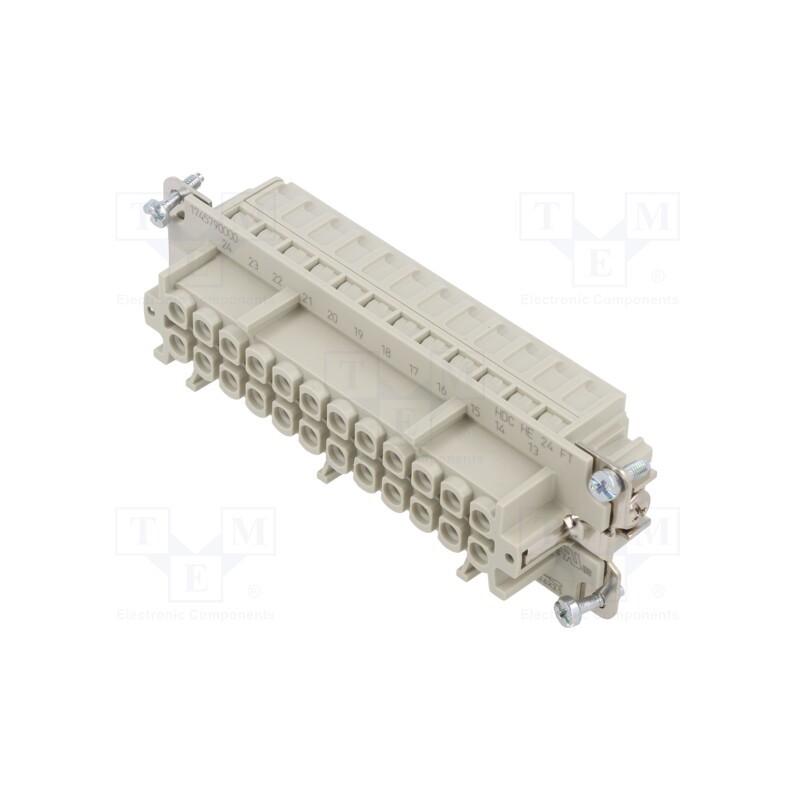 1 pcs x WEIDMu00dcLLER - 1745790000 HDC HE 24 FT - Connector: rectangular, female, PIN: 24, 24+PE, size 8, screws, 16A