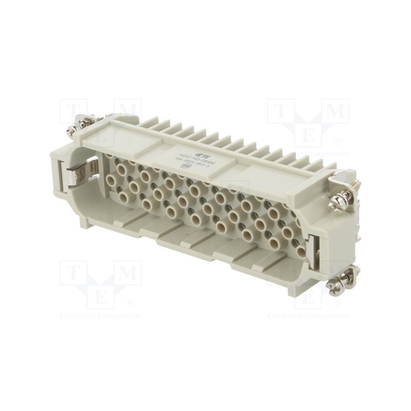 1 pcs x TE Connectivity - HD-064-M - Connector: HDC, male, HD, PIN: 64, 64+PE, size 8, w/o contacts, 10A