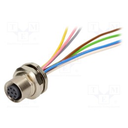1 pcs x CONEC - SAL-12-FKH8-0,5-9 - Socket, M12, PIN: 8, female, A code-DeviceNet / CANopen, cables