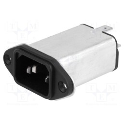 1 pcs x SCHURTER - 4300.5054 - Connector: AC supply, socket, male, 6A, 250VAC, IEC 60320, C14 (E)