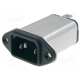 1 pcs x SCHURTER - 4300.5055 - Connector: AC supply, socket, male, 10A, 250VAC, IEC 60320, C14 (E)