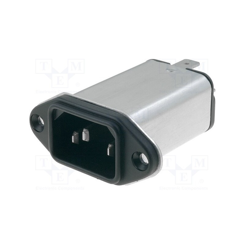1 pcs x SCHURTER - 4300.5053 - Connector: AC supply, socket, male, 4A, 250VAC, IEC 60320, C14 (E)