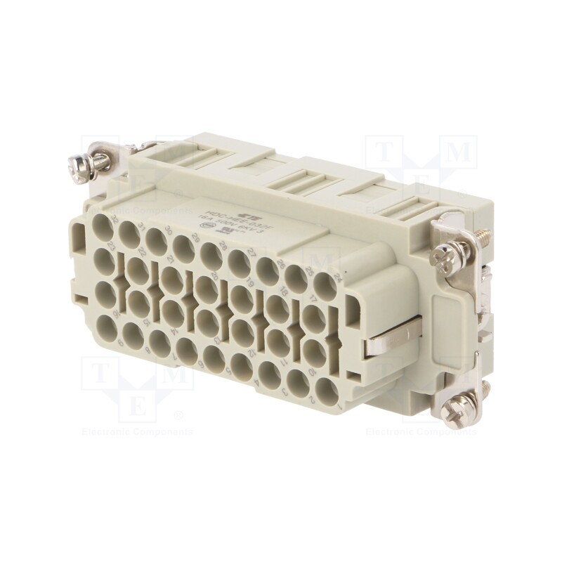 1 pcs x TE Connectivity - HEE-032-F - Connector: HDC, female, HEE, PIN: 32, 32+PE, size 6, w/o contacts