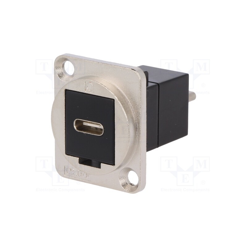 1 pcs x CLIFF - CP30211M - Adapter, USB C socket-front,USB C plug-back, FT, USB-C, metal