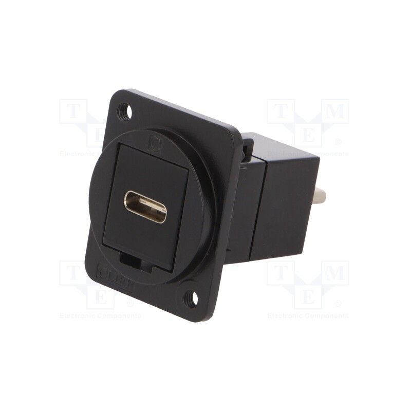 1 pcs x CLIFF - CP30211M3B - Adapter, USB C socket-front,USB C plug-back, FT, USB-C, metal