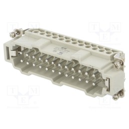 1 pcs x TE Connectivity - HE-024-M - Connector: HDC, contact insert, male, HE, PIN: 24, 24+PE, size 8, 16A