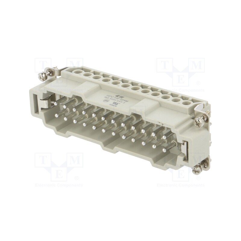 1 pcs x TE Connectivity - HE-024-M - Connector: HDC, contact insert, male, HE, PIN: 24, 24+PE, size 8, 16A