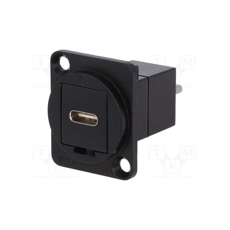 1 pcs x CLIFF - CP30211MB - Adapter, USB C socket-front,USB C plug-back, FT, USB-C, metal