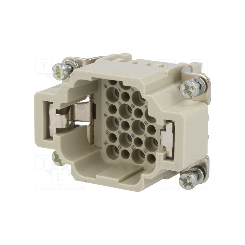 1 pcs x HARTING - 9160243001 - Connector: HDC, contact insert, male, Han® DD, PIN: 24, 24+PE, 10A