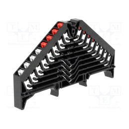 1 pcs x WEIDMu00dcLLER - 1173790000 PRV 8 SW 35X7.5 RT/WS - Splice terminal: rail, 1.5mm2, ways: 8, terminals: 32, black, 250VAC