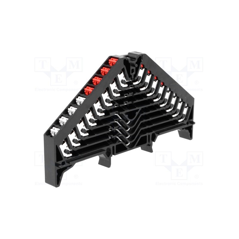 1 pcs x WEIDMu00dcLLER - 1173790000 PRV 8 SW 35X7.5 RT/WS - Splice terminal: rail, 1.5mm2, ways: 8, terminals: 32, black, 250VAC