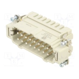 1 pcs x HARTING - 9330162676 - Connector: HDC, contact insert, male, Han® ES, PIN: 16, 16+PE, 16A