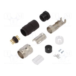 1 pcs x AMPHENOL - T3635002U - Connector: M16, plug, male, soldering, for cable, PIN: 12, 3A, 150V